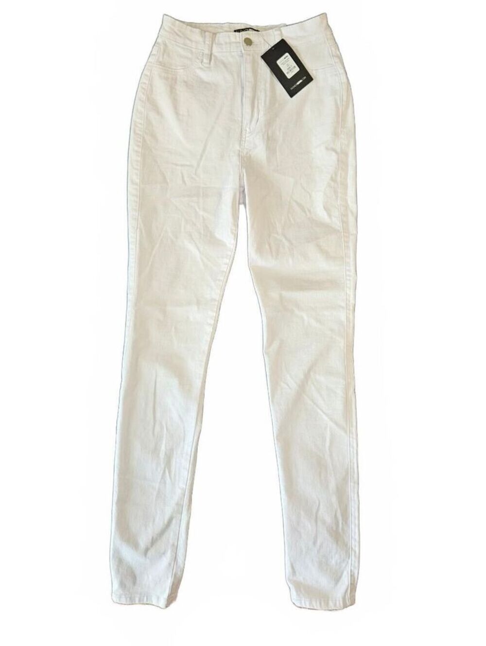 Fashion Nova Women's White Skinny Jeans, Size 7